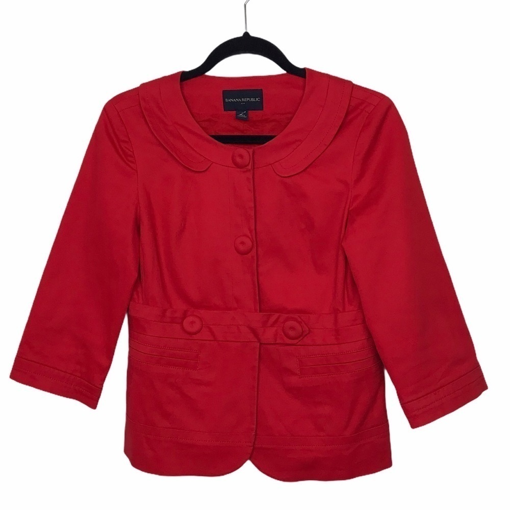 Banana Republic Factory Red Blazer Jacket